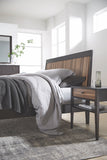 Hayden Bedroom Night Table-Walnut Stripe