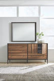 Hayden Bedroom Door Dresser-Walnut Stripe