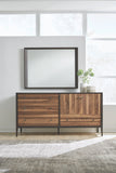 Hayden Bedroom Door Dresser-Walnut Stripe