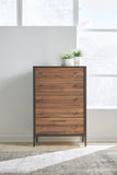 Hayden Bedroom Chest of Drawers-Walnut Stripe