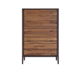 Hayden Bedroom Chest of Drawers-Walnut Stripe